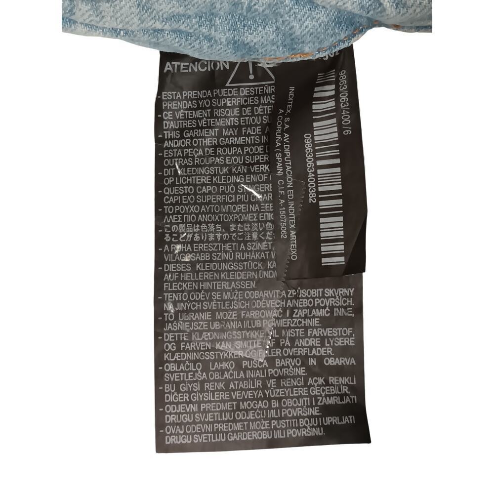 New with Tags Good American x Zara Ripped Classic Slim Jeans Light Wash Size 6 - Picture 14 of 15